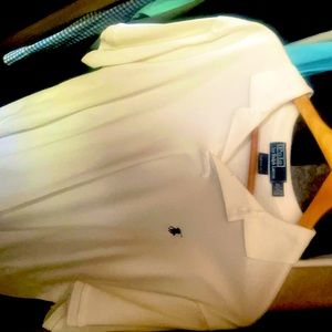 White polo. Short sleeve.XL